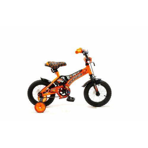 Велосипед 12 HOGGER JAM рама сталь с пластиковым покрытием вилка сталь ручной и ножной тормоз доп. колеса оранжевый