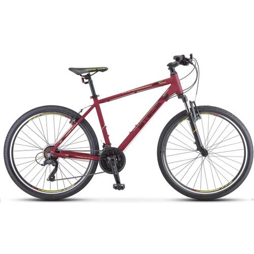 Велосипед Stels NAVIGATOR 590 V 26' Рост 16' бордовый/салатовый Алюминиевый сплав 21ск