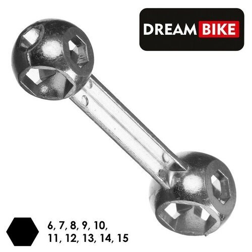 Dream Bike Ключ Dream Bike «косточка», 10 размеров, 6-15 мм, цинковый сплав