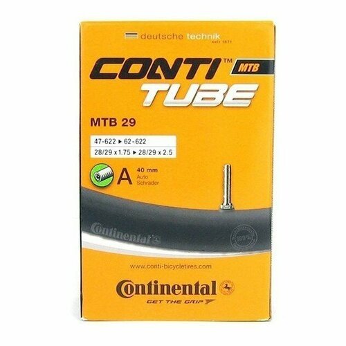 Continental Камера MTB 28 / 29' 1.75 - 2/5' , 47-662 / 62-662, велосипедная, ниппель авто 40мм