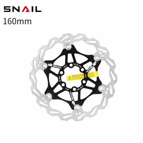 Ротор дискового тормоза 160мм на 6 болтов SNAIL FD-01 черный