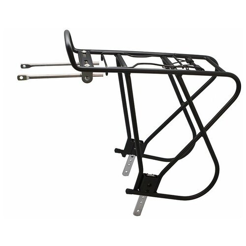 Багажник для велосипеда Bor yueh by-378tc, 26-28', алюминий, с боковыми дугами, с пружиной, чёрный