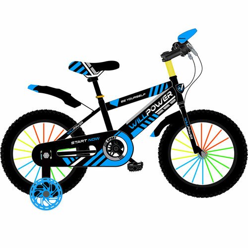 Велосипед 2-х колесный 16' WILLPOWER, синий