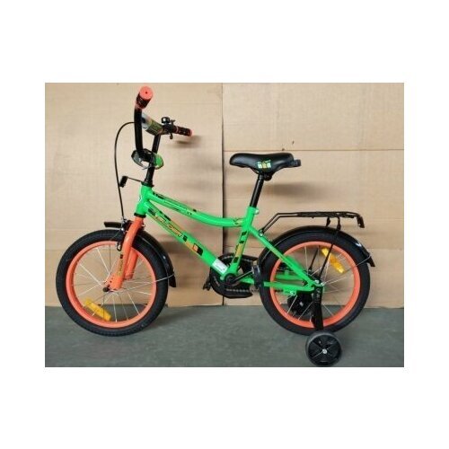Велосипед двухколесный Slider Pro. Диаметр колес 14 дюймов. (Цвет: зел. оранж. черн)