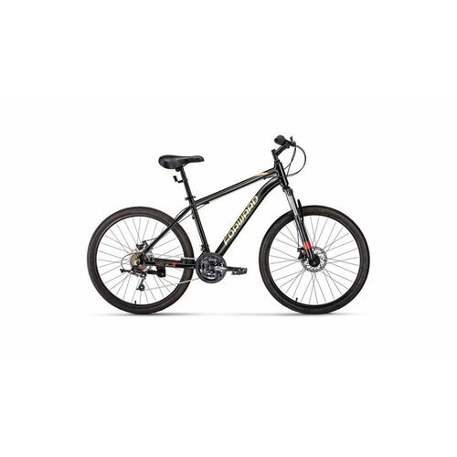 Велосипед 26 FORWARD HARDI 2.0 (DISK) FR (21-ск.) 2023 (рама 18) черный/желтый
