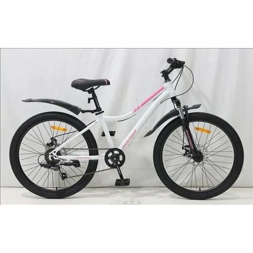 Велосипед 24' AVENGER C241DW, белый/розовый, 13'