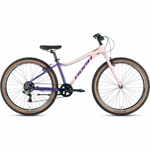 Велосипед Horh Mia MVB 7.0 27.5' (2024) Pink-Purple, взрослый, женский, алюминиевый, 7 скоростей, ободные V-brake тормоза, размер рамы 15, рост 160-170 см