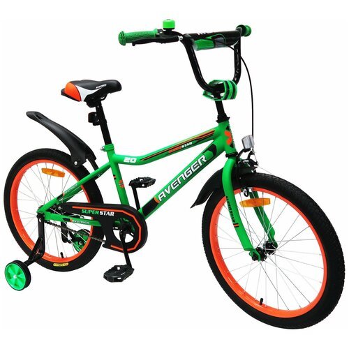 Велосипед AVENGER SUPER STAR 14' зелено-чёрный