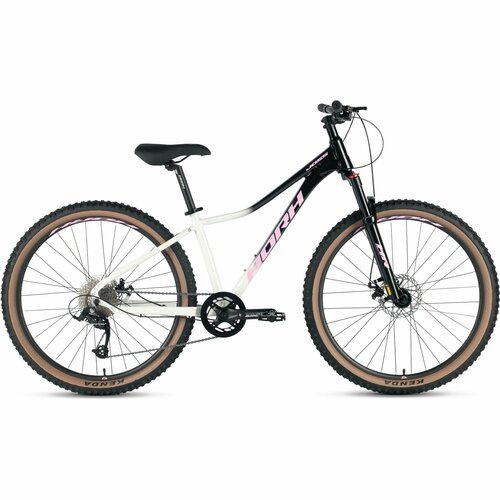 Велосипед горный Horh Joss JMD 7.0 27.5' (2024) Black-Grey-Pink, взрослый, женский, алюминиевый, 8 скоростей, дисковые механические тормоза, размер рамы 17, рост 170-180 см