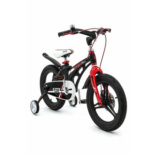 Велосипед детский 16' ROOK CITY черный для мальчиков и девочек от 4 до 6 лет на рост 100-125см