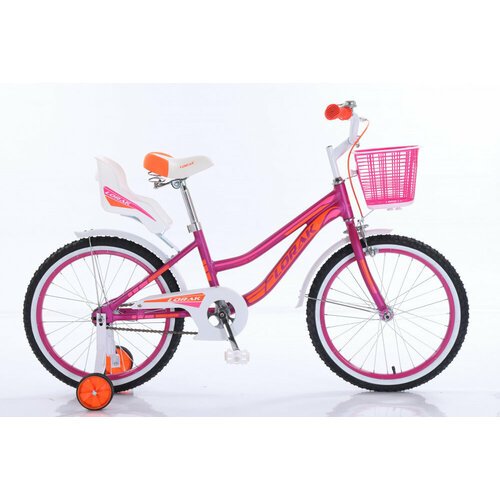 Велосипед детский LORAK JUNIOR 14 Girl Doll Матовый Фиолетовый/Оранжевый