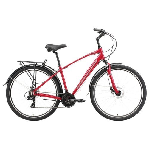 Дорожный велосипед Stark Touring 28.2 D, год 2023, цвет Красный-Серебристый, ростовка 16