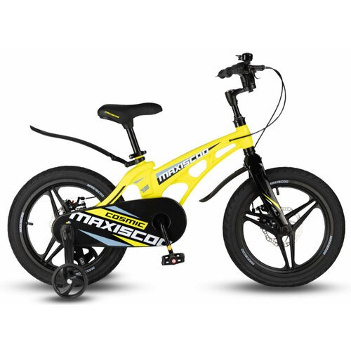 Детский велосипед Maxiscoo Cosmic Deluxe 16' (2024) 16 Желтый (100-120 см)