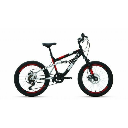 Велосипед 20 FORWARD ALTAIR MTB FS (DISK) (Двухподвес) (6-ск.) 2022 (рама 14) черный/красный