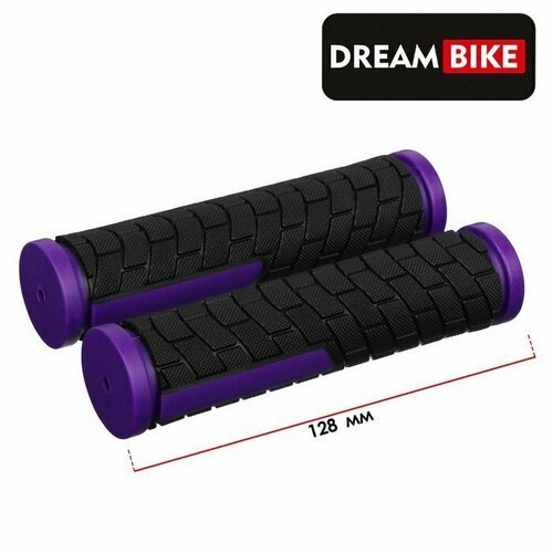 Грипсы Dream Bike, 128 мм, цвет чёрный/фиолетовый (комплект из 5 шт)