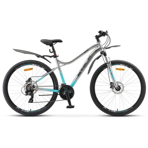 Велосипед STELS Miss 7100 D 27.5' V010 рама 18' Хром (требует финальной сборки)