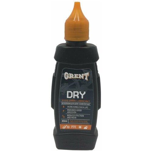 GRENT PTFE Dry Lube Цепная велосмазка для сухой погоды с тефлоном 60 мл,33815