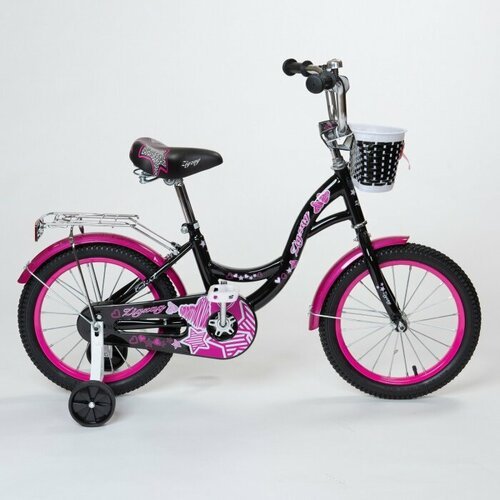 Велосипед 14 ZIGZAG GIRL Черный/малиновый