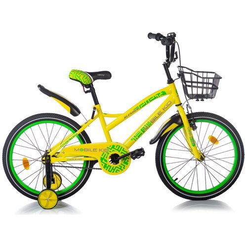 Городской велосипед Mobile Kid Slender 20 (2022) желто-зеленый 12' (требует финальной сборки)