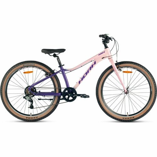 Велосипед Horh Mia MVB 6.0 26' (2024) Pink-Purple, подростковый для девочек, алюминиевый, 7 скоростей, ободные V-brake тормоза, размер рамы 13.5, рост 145-160 см