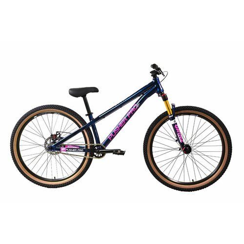 Велосипед Stark Pusher PRO (2024) S синий металлик/розовый
