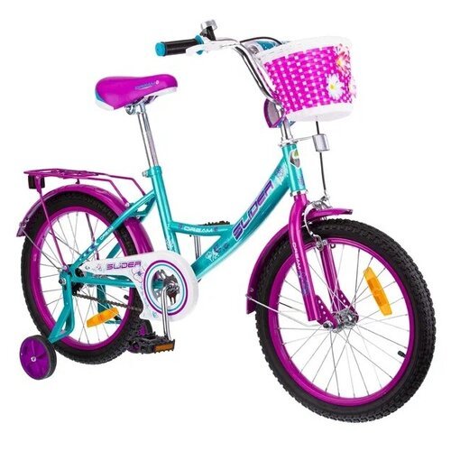 Велосипед двухколесный детский для девочек Slider. розовый/голубой. арт. IT106114