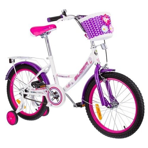 Велосипед двухколесный детский для девочек Slider. розовый/белый. арт. IT106113