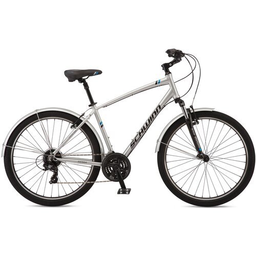 Комфортный велосипед Schwinn Sierra 27,5 (2022) 17' Серебристо-черный (161-178 см)