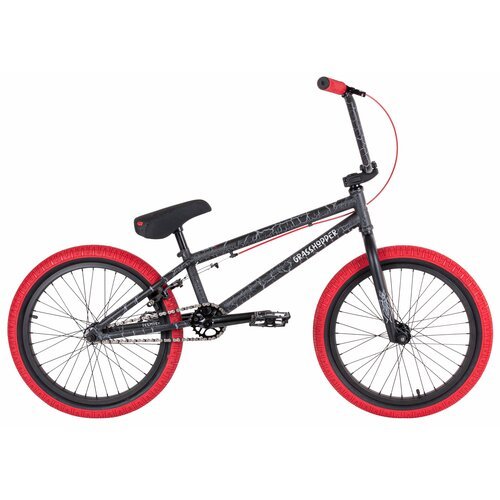 Велосипед BMX TECH TEAM GRASSHOPPER 20' 2022 черно-красный NN002566 NN002566
