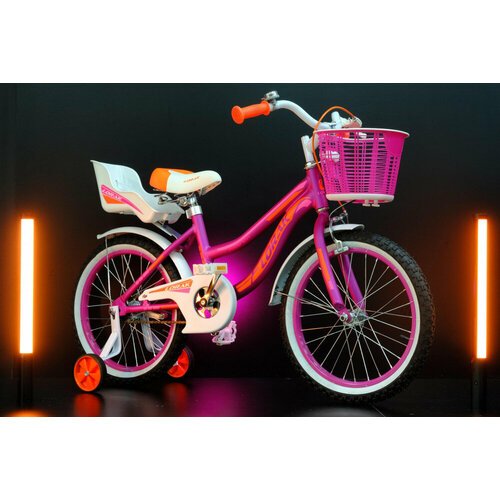Велосипед детский LORAK JUNIOR 18 Girl Doll Матовый Фиолетовый/Оранжевый