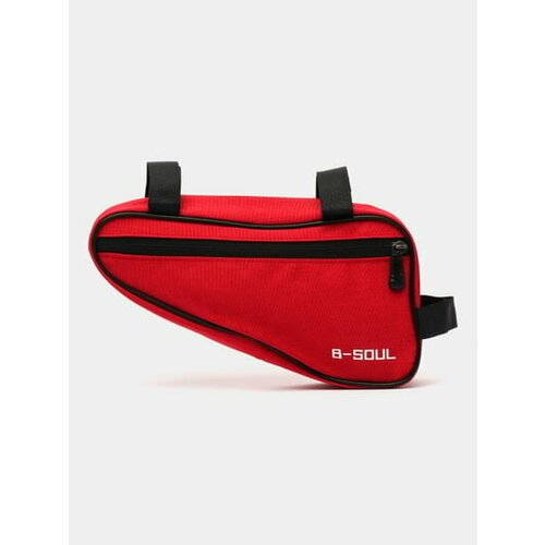 Велосумка, сумка на раму велоспеда, сумка велосипедная B-SOUL (26х14х6 см ) красная
