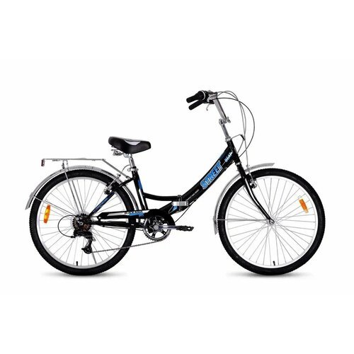 Велосипед BA Street Beat 1421 24'; 6s (РФ) (16', черный-голубой)