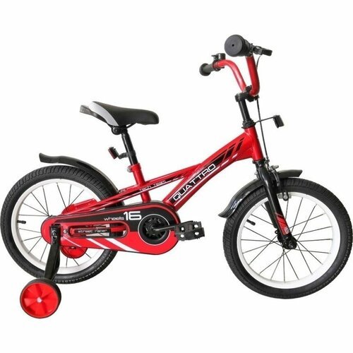 Детский велосипед TECH TEAM QUATTRO красный 16 ' NN002666 NN002666