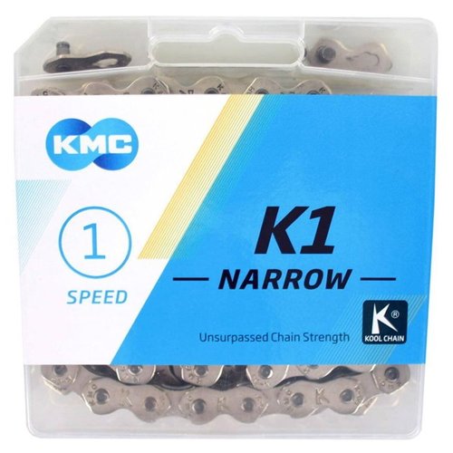 Цепь KMC K1 Narrow 3/32' (1ск, 100зв) Silver