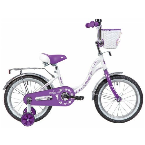 Велосипед NOVATRACK 16 BUTTERFLY 2020 белый/фиолетовый one size