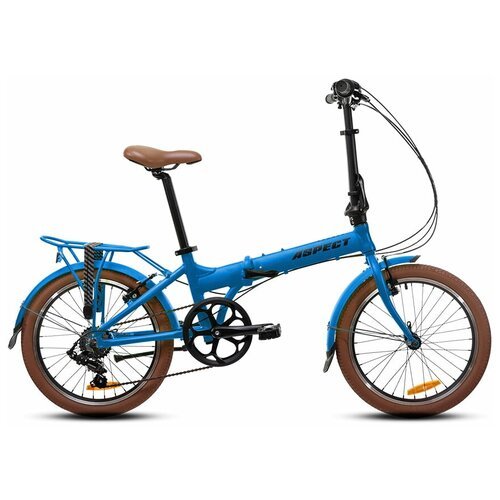 Складной велосипед с колесами 20' Aspect Borneo 7 синий алюминиевая рама 7 скоростей