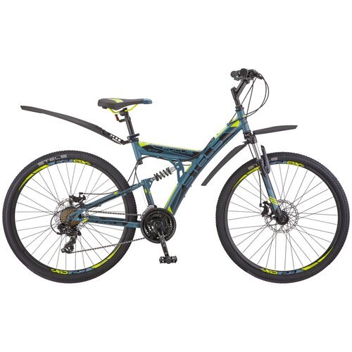 Горный (MTB) велосипед STELS Focus MD 21-sp 27.5 V010 (2019) серый/ желтый 19' (требует финальной сборки)