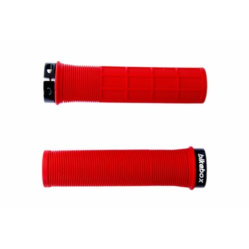 Грипсы для велосипеда Death Grip красные с локоном, комплект 2 шт