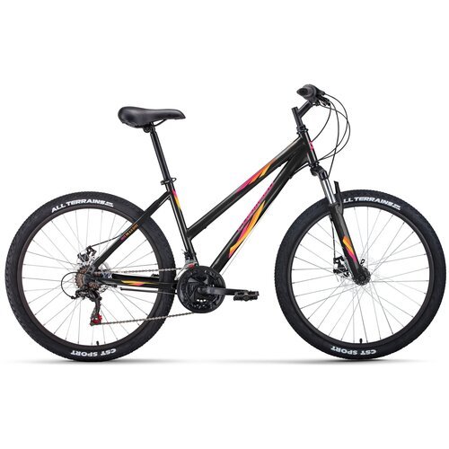 Велосипед FORWARD IRIS 26 2.0 D (26' 18 ск. рост. 17') 2022, черный/розовый, RBK22FW26739