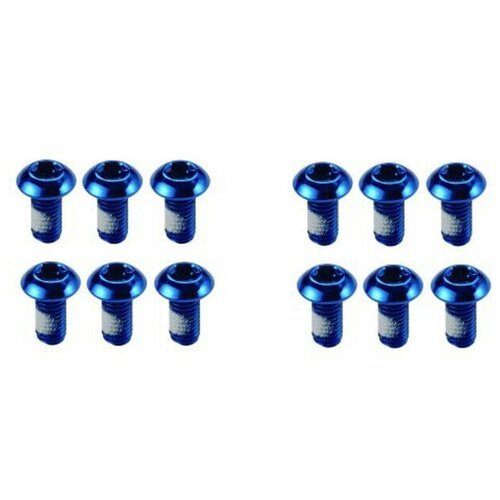Набор болтов Ashima для крепления тормозного ротора, синие, M5x10, 12 штук
