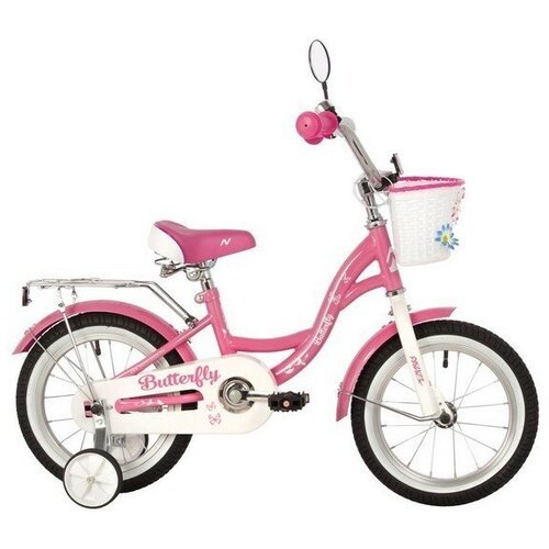 Детский велосипед Novatrack Butterfly 14 (2023) розовый (требует финальной сборки)
