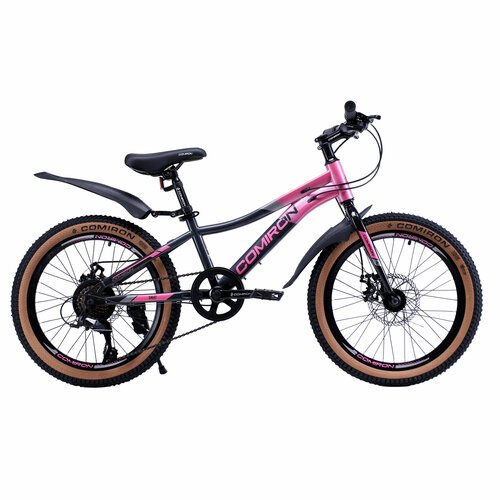 Детский велосипед горный. 20' дюймов. 7 скоростей. Жесткая вилка. / на рост: 110-130см / COMIRON SMART. Цвет: розово-серый