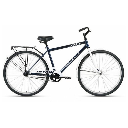 Дорожный велосипед Altair City high 1 скорость, колеса 28', рама 19' сине-серый 21-22 год