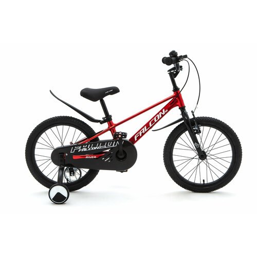 Велосипед детский 18 FALCON BIKE RIVER Красный для мальчиков и девочек от 5 до 7 лет на рост 105-130см