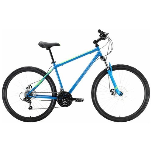 Велосипед горный Stark'22 Outpost 27.1 D Steel сине-зеленый рама M (18'), колеса 27,5', 21 скорость, 2022 год