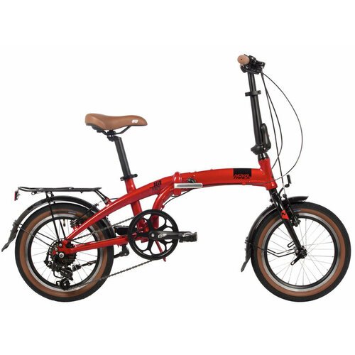 Складной велосипед Novatrack Town 16, год 2024, цвет Красный