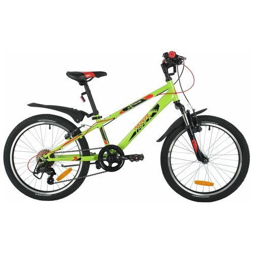 Велосипед детский Novatrack 'Extreme', цвет: зеленый, 20'