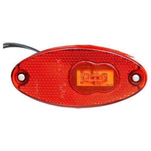 Фонарь габаритный LED 12-24V, красный (102х46мм, 2-светодиода)