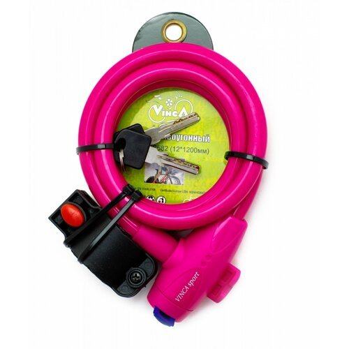 Велозамок Vinca Sport VS 582 (12 x1200 mm) Розовый
