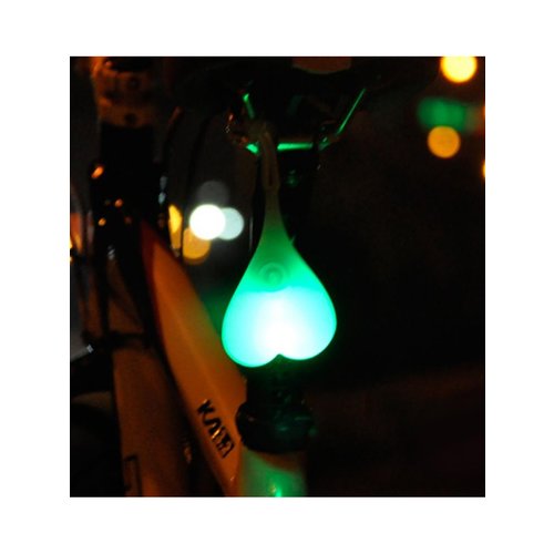 Велосипедный LED фонарь Сердце, зеленый